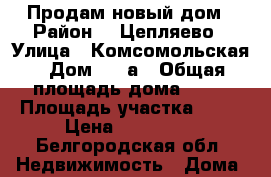 Продам новый дом › Район ­ 1Цепляево › Улица ­ Комсомольская › Дом ­ 31а › Общая площадь дома ­ 44 › Площадь участка ­ 73 › Цена ­ 350 000 - Белгородская обл. Недвижимость » Дома, коттеджи, дачи продажа   